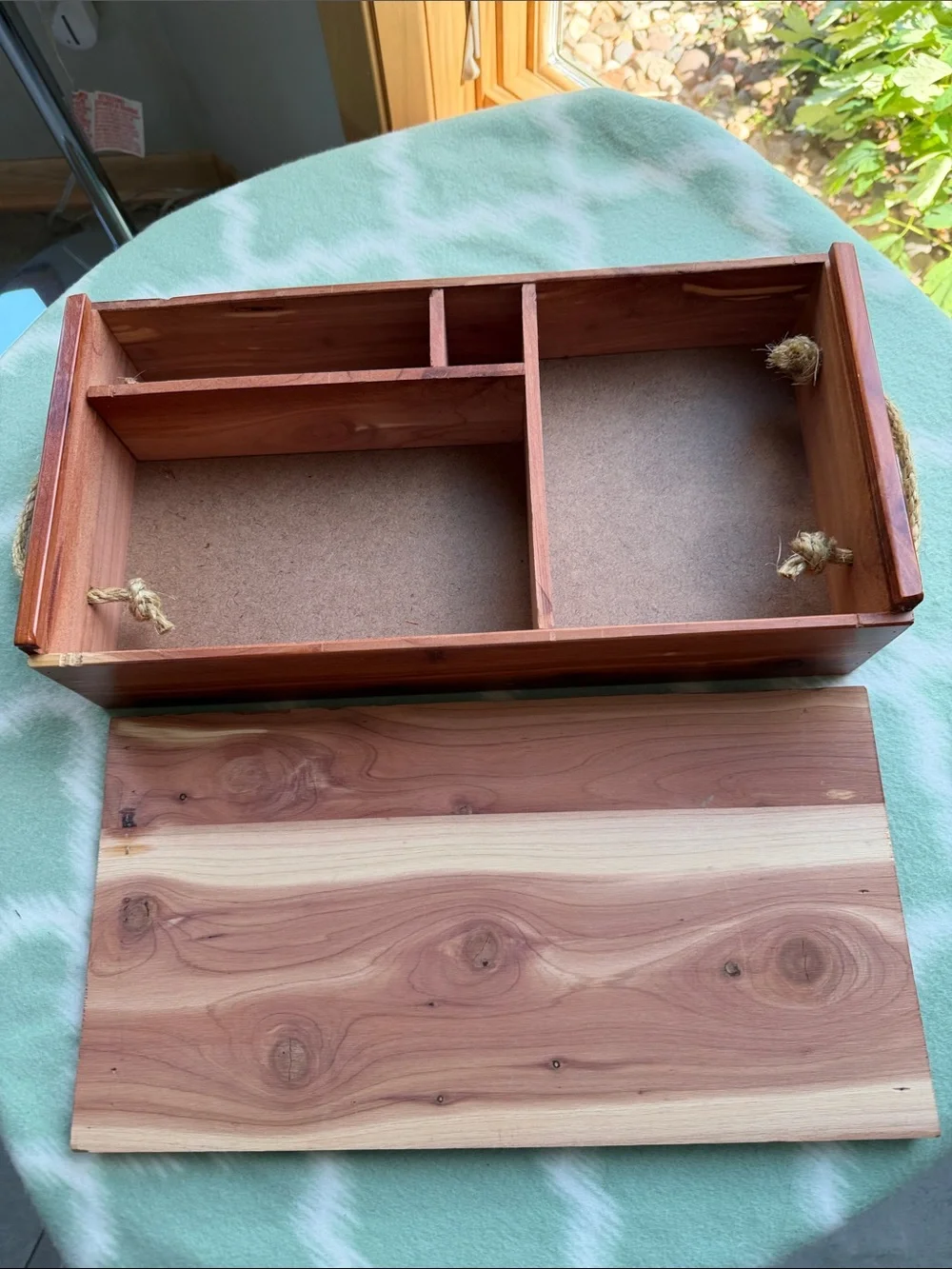 Wooden S'more Tackle Box - Rustic Cedar Finish - Handcrafted